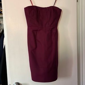 Plum sweetheart neckline strapless dress